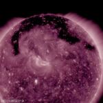 El agujero en la atmósfera superior del sol