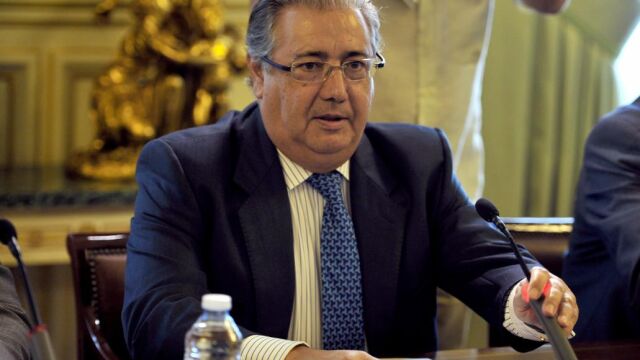 El ministro del Interior, Juan Ignacio Zoido, durante la reunión con los delegados del Gobierno para informarles de las medidas de refuerzo del nivel de alerta 4 antiterrorista