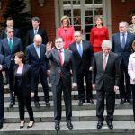 El nuevo gabinete, hoy en Moncloa/Foto C. Pastrano