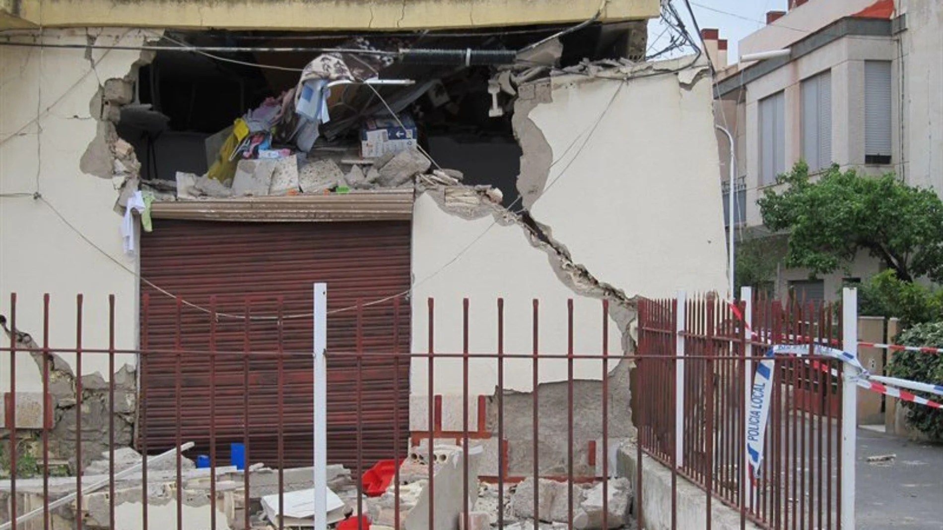 Imagen de archivo de los efectos en una vivienda del terremoto que asoló Lorca en el año 2011
