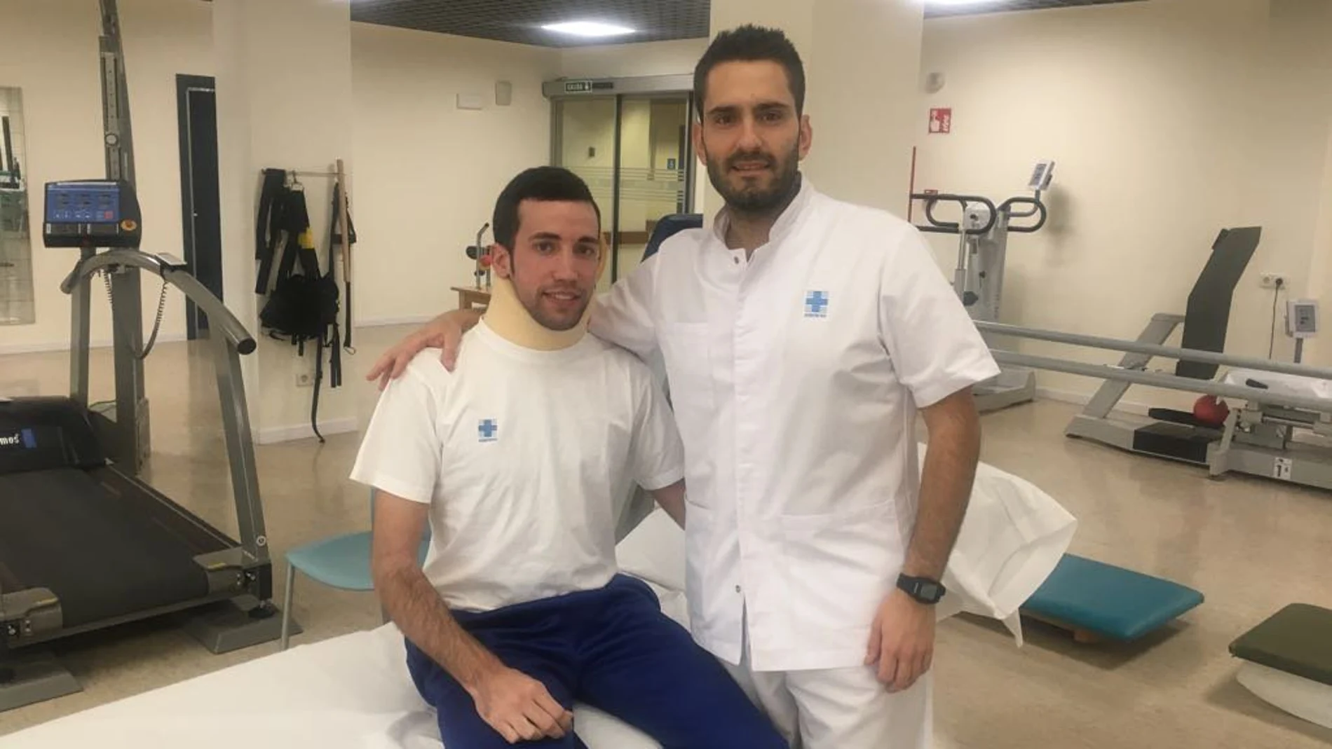 Imagen de David de Miranda durante su tratamiento en la clínica de Coslada