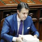 El primer ministro italiano, Giuseppe Conte, ayer, durante la votación en la Cámara de Diputados de los Presupuestos para 2019