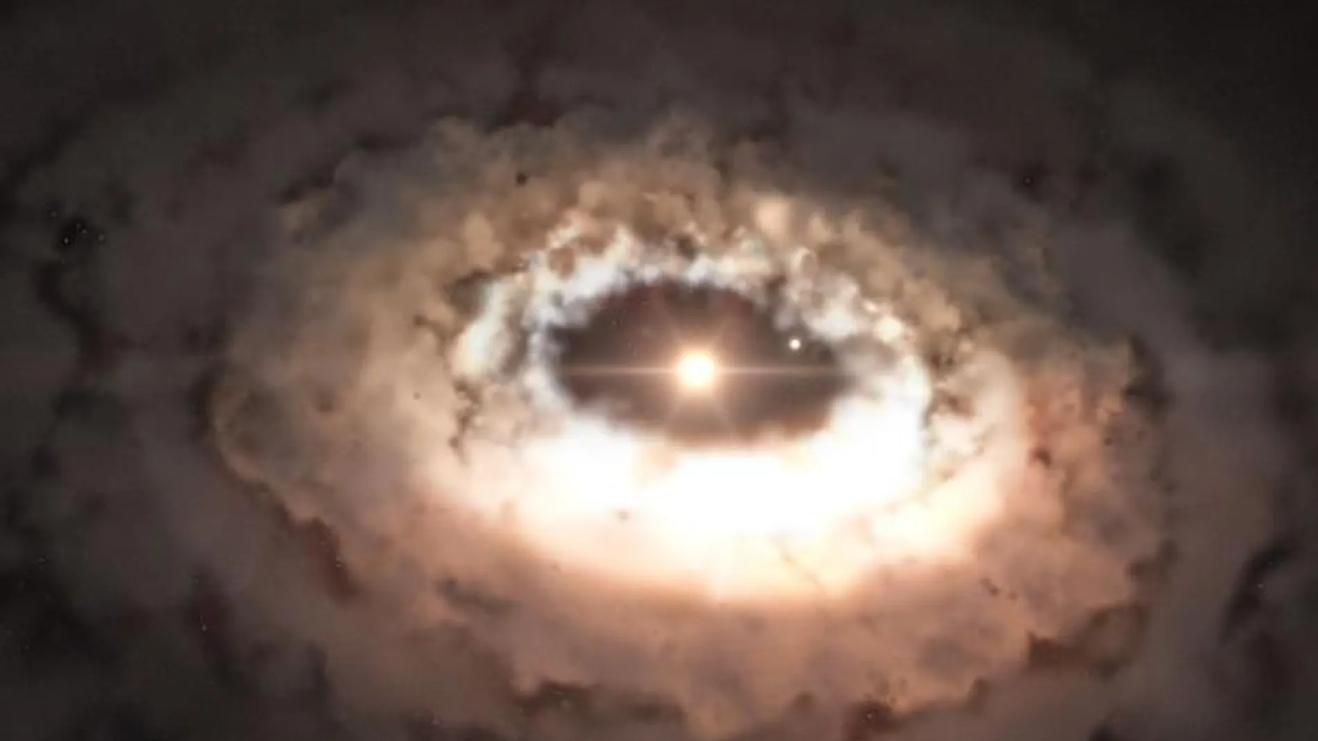 La "trampa de polvo"captada por el telescopio Alma