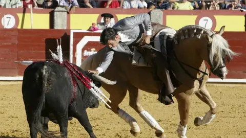 Sergio Galán durante la lidia del festejo de Ciudad Real