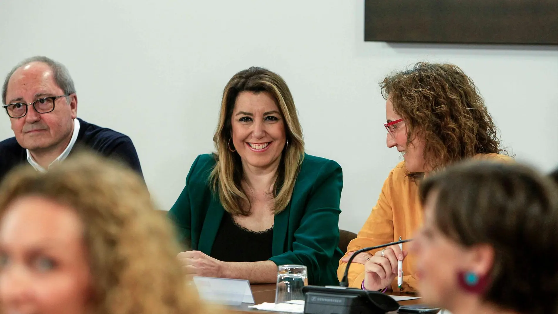 La secretaria general del PSOE-A, Susana Díaz, mantuvo ayer un encuentro con el sindicato CC OO-A / Foto: Manuel Olmedo
