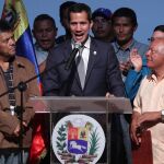 Juan Guaidó durante un mitin en la Universidad Metropolitana de Caracas / Ap