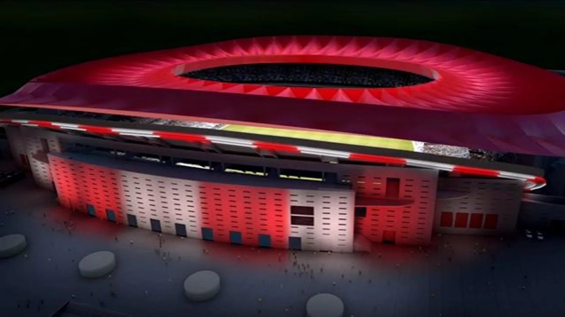 El nuevo estadio del Atlético de Madrid será un espectáculo de luz