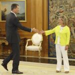 El Rey ha recibido esta mañana en el Palacio de la Zarzuela a la diputada de Coalición Canaria (CC) Ana Oramas.