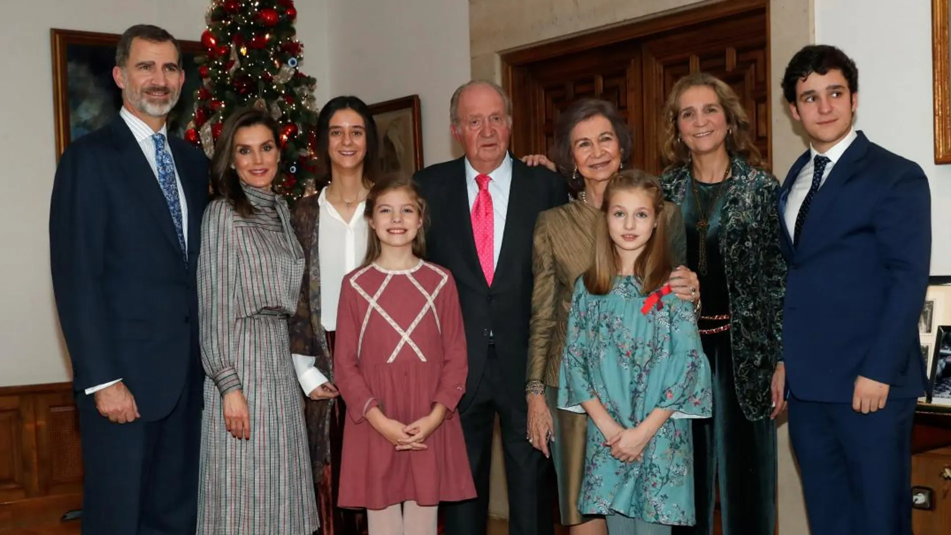 La reunión familiar se ha celebrado en el Palacio de la Zarzuela