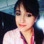 Imagen de Ximena Suárez a bordo del avión siniestrado
