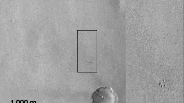 Imagen facilitada tomada durante el descenso de Schiaparelli