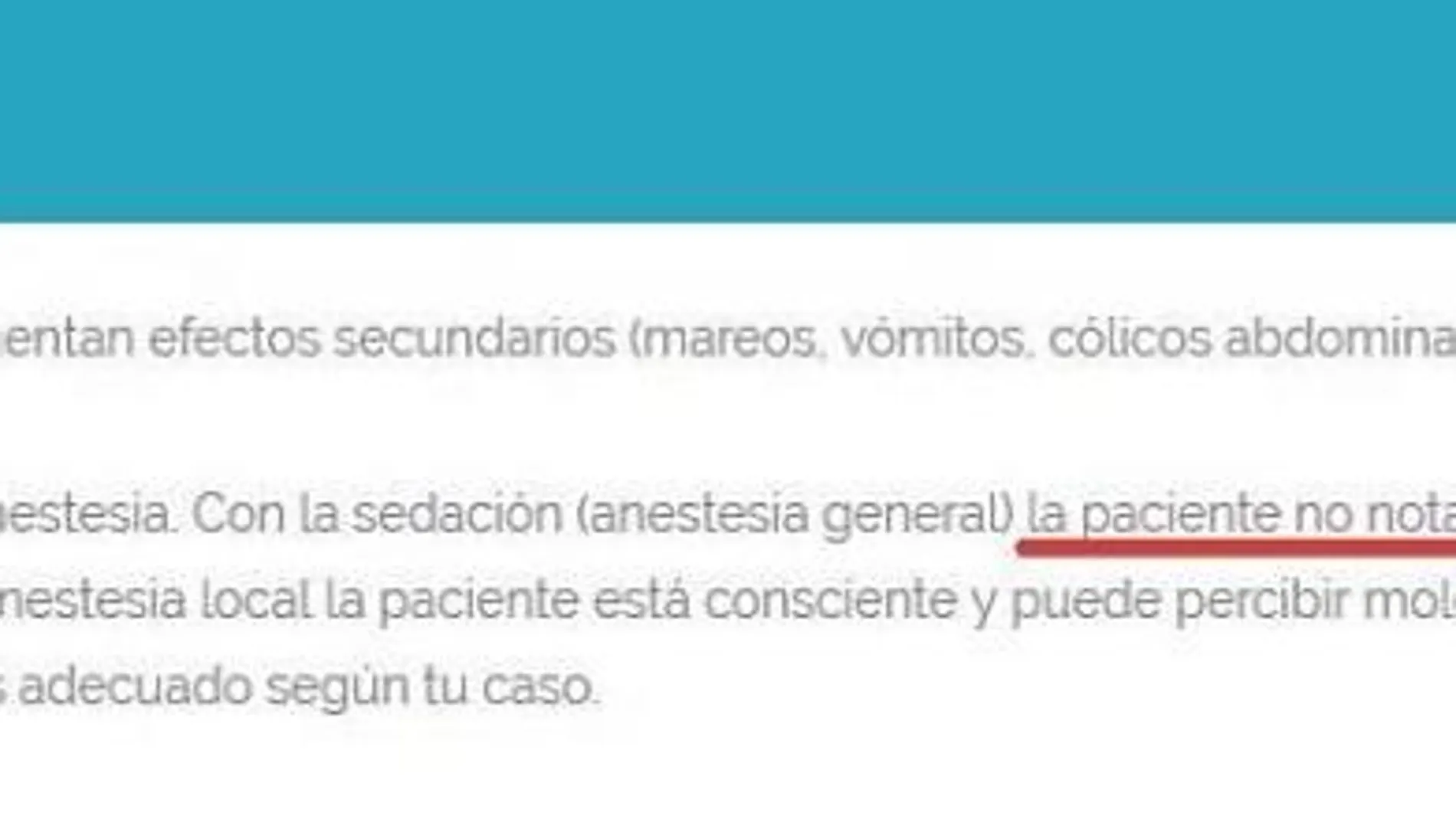 Sanidad abre un expediente a seis clínicas abortivas por ocultar los riesgos en su web