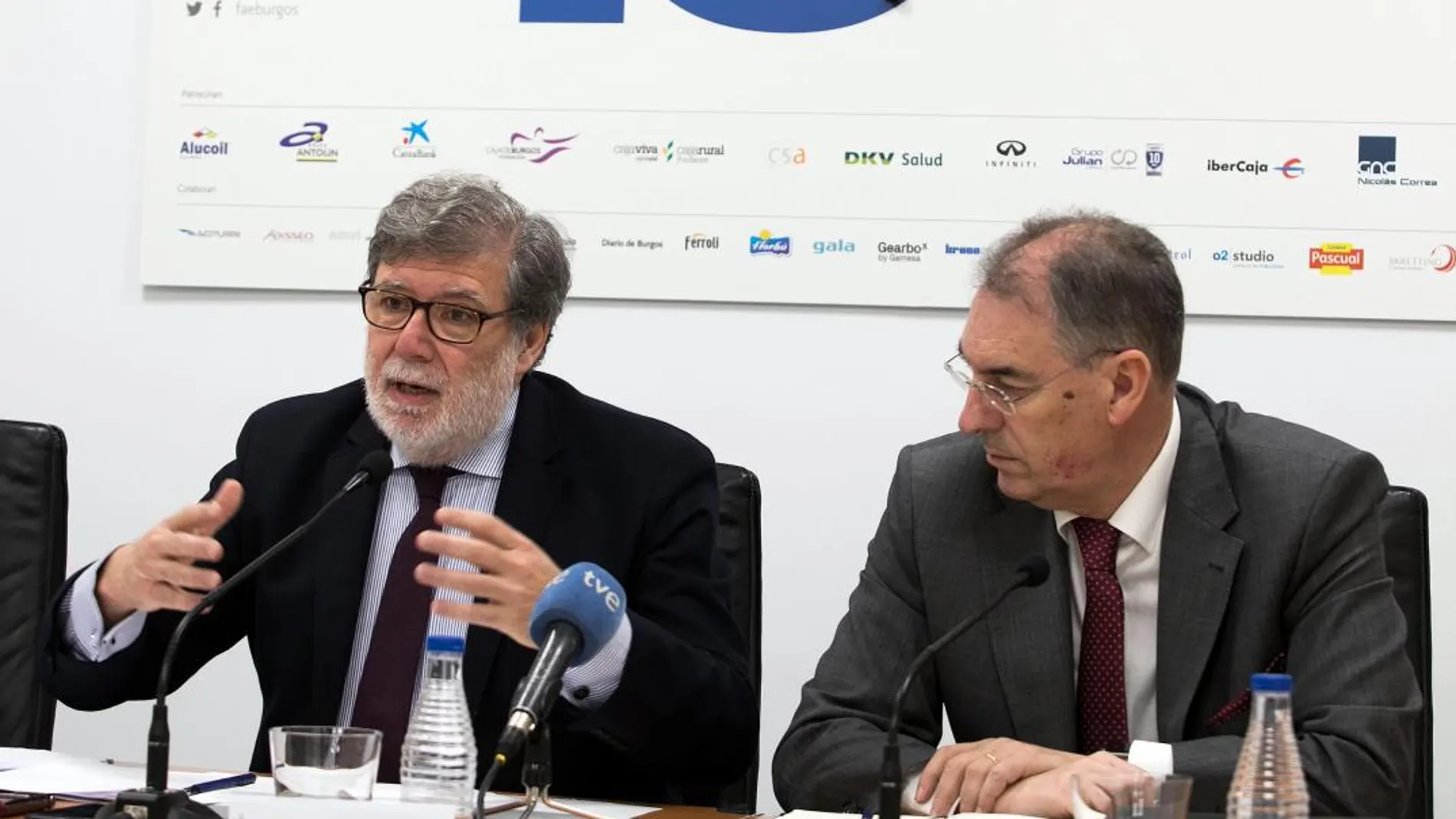 El presidente de Cecale, Santiago Aparicio, en la reunión de la Junta Directiva de la organización en Burgos / Ricardo Ordóñez/Ical