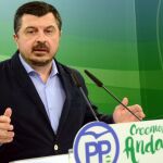 El visecretario de Organización, Toni Martín, en rueda de prensa