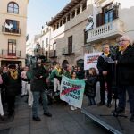 El vicepresidente de ANC, Agustí Alcoberro, durante su intervención en el homenaje de colles castelleres a los presos soberanistas en Vilafranca del Penedés esta semana