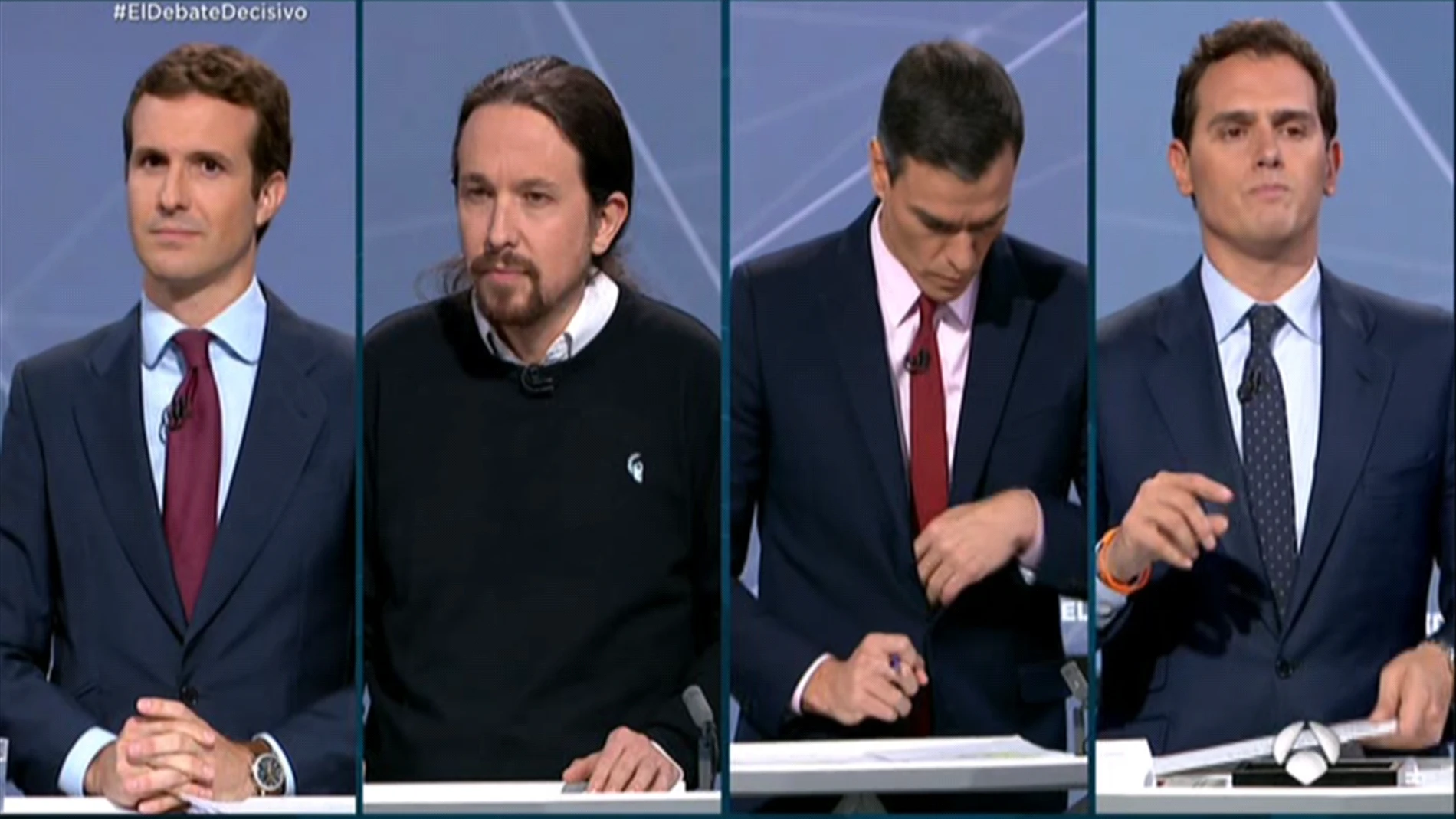 Los cuatro candidatos / Foto: Atresmedia