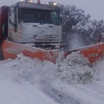 Quitanieves trabajando en la provincia de Segovia 