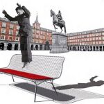 Sillas de camping y gradas, aspirantes a bancos de Madrid