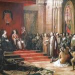 «Recibimiento de los Reyes Católicos a Colón», de Ricardo Balaca (1844-1880)