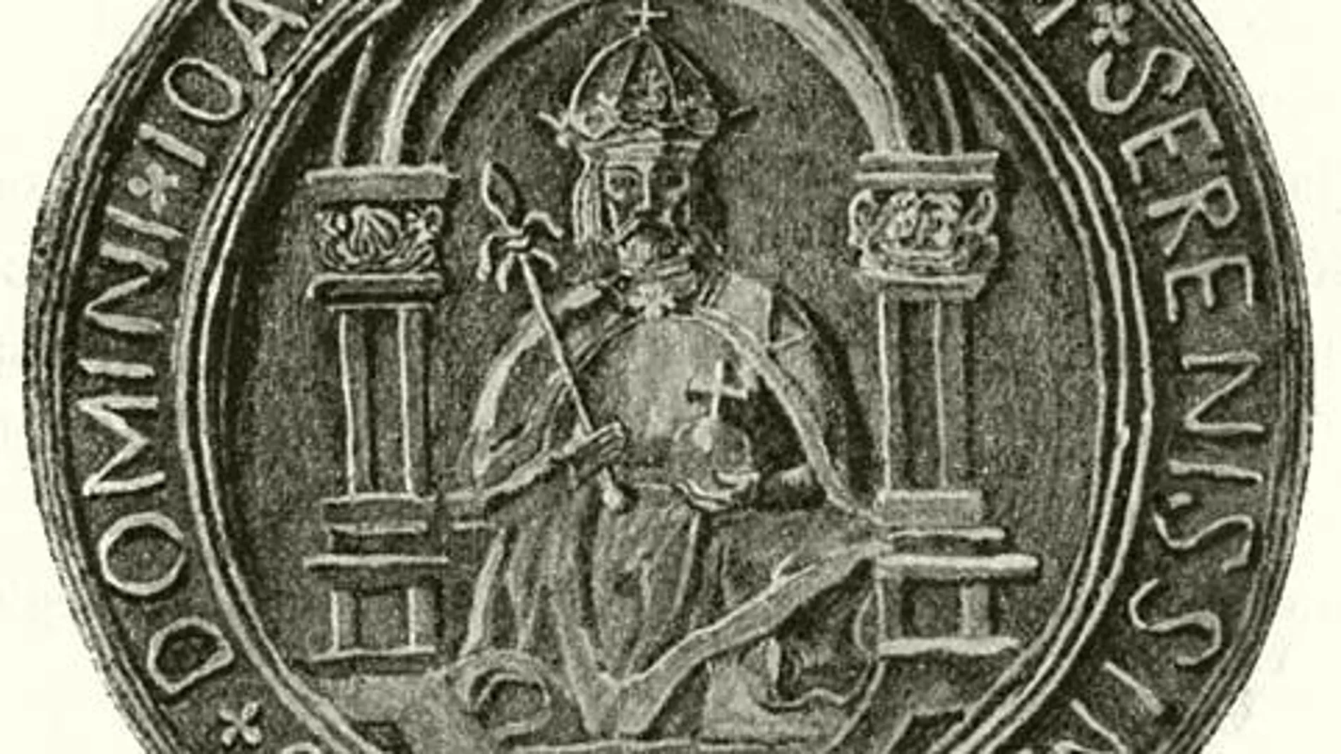 Moneda con la efigie de Juan Zápolya sentado en el trono de Hungría