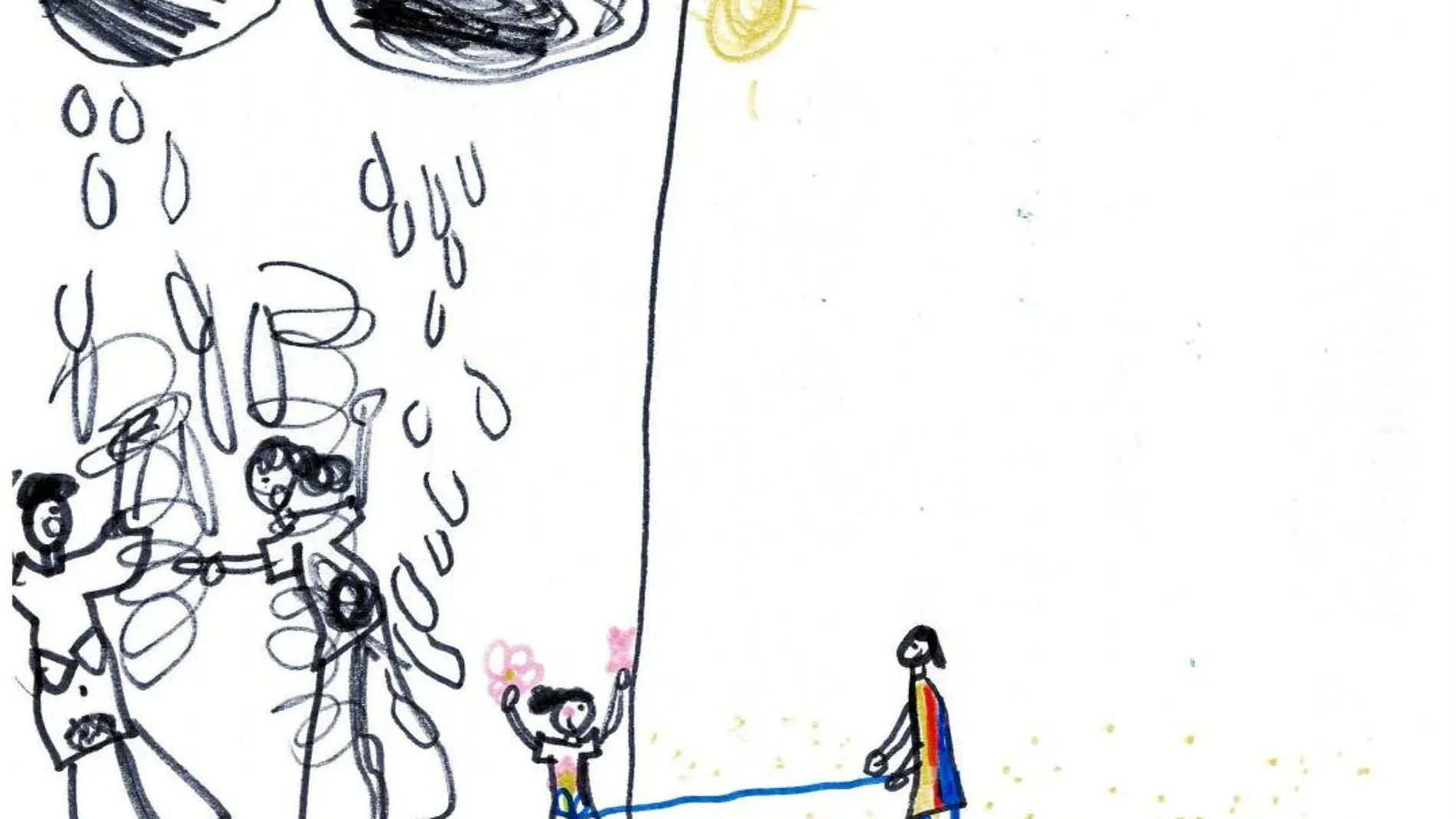 Dibujo de uno de los menores que participa en el proyecto social de la asociación Deméter por la Igualdad