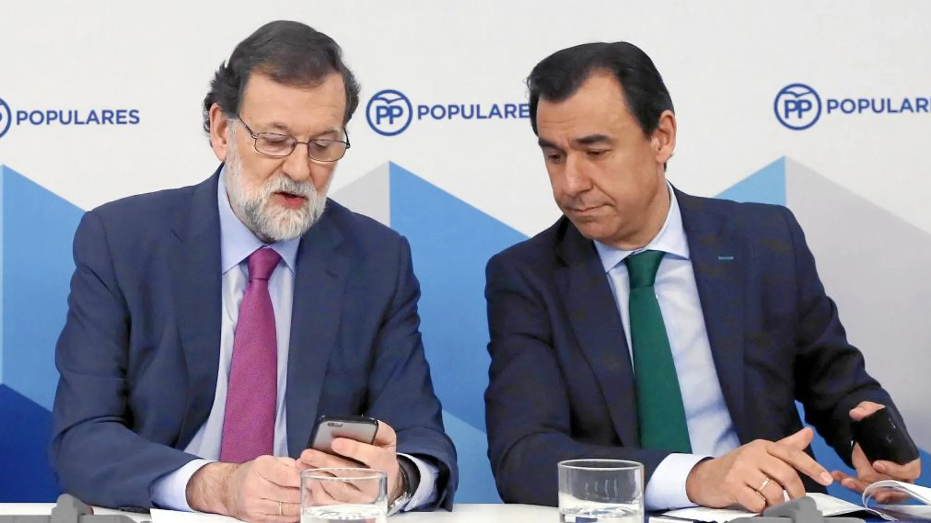 Rajoy presidió ayer la reunión de la Junta Directiva Nacional del Partido Popular