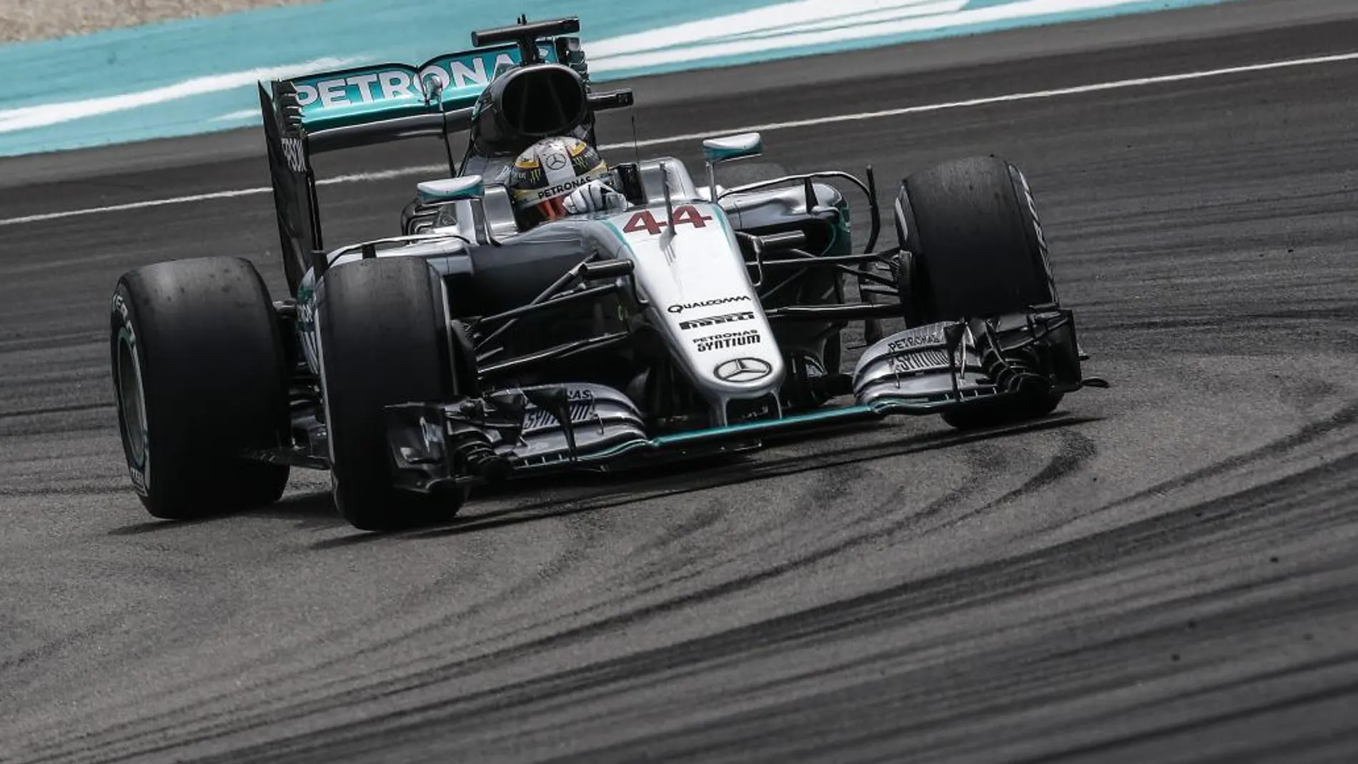 Lewis Hamilton hoy en el Gran Premio de Sepang.