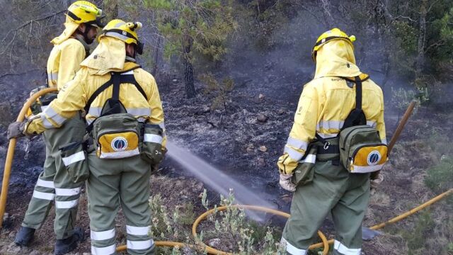 Imagen de archivo de una brigada forestal. 