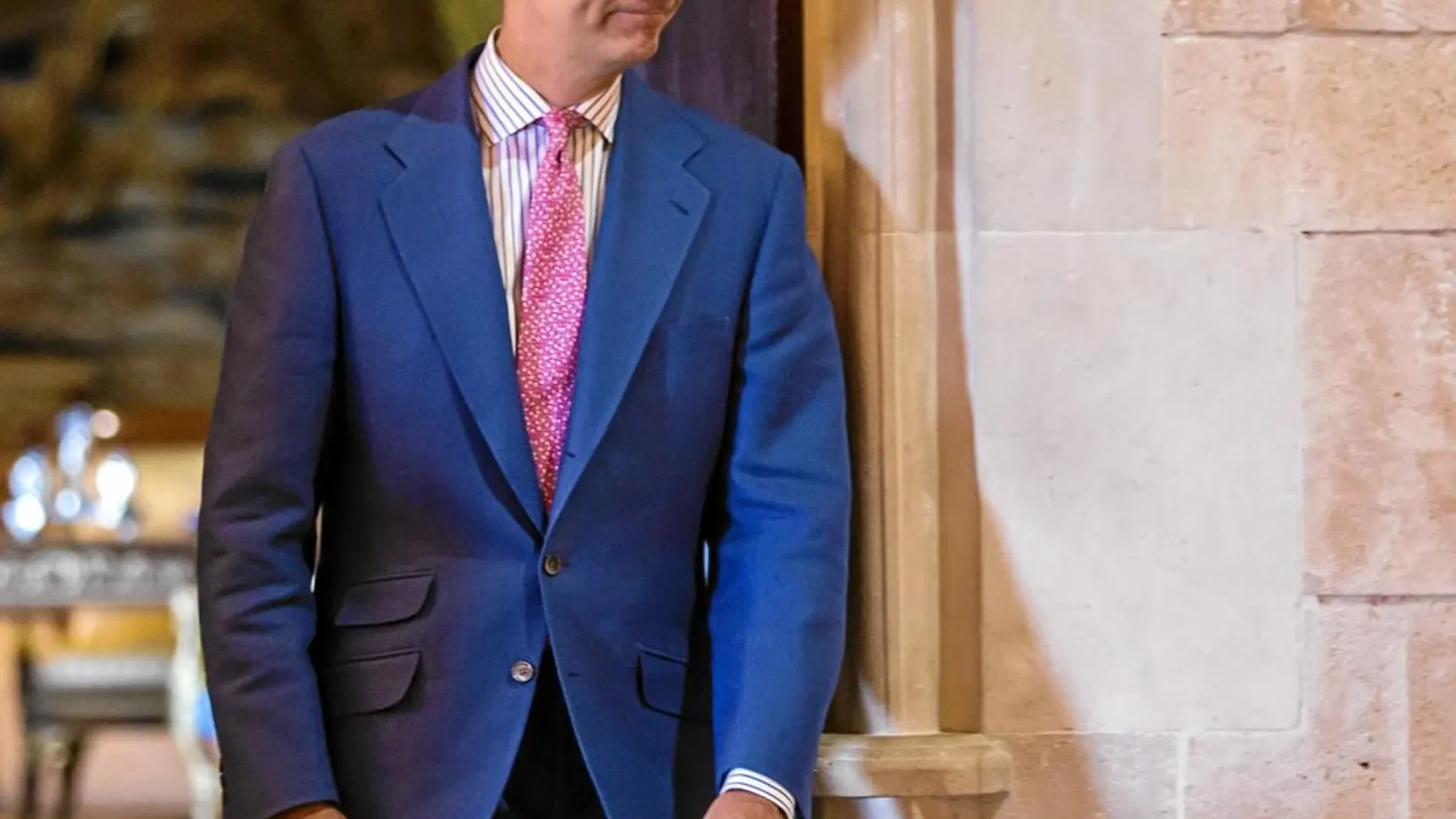 Don Felipe, durante las audiencias a las autoridades baleares el pasado agosto en el Palacio de la Almudaina