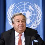 Antonio Guterres durante una cumbre de la ONU en Ginebra, Suiza