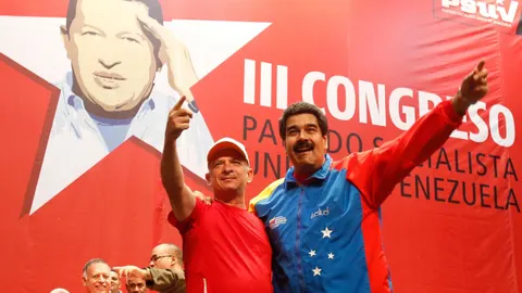 Hugo Carvajal, junto a Nicolás Maduro en una imagen de archivo