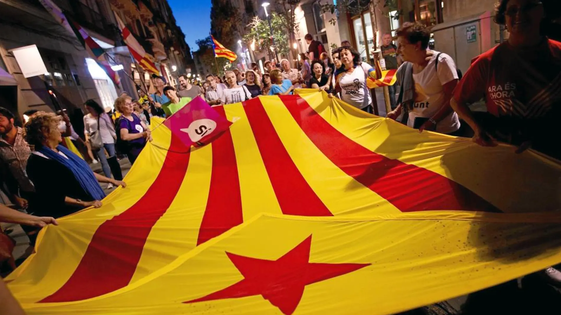 Imagen de una de las últimas protestas de la Asamblea Nacional Catalana (ANC) a favor de la construcción de la República