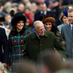 Los Duques de Cambridge, el príncipe Enrique y Meghan Markle llegan a la Iglesia de Santa Magdalena