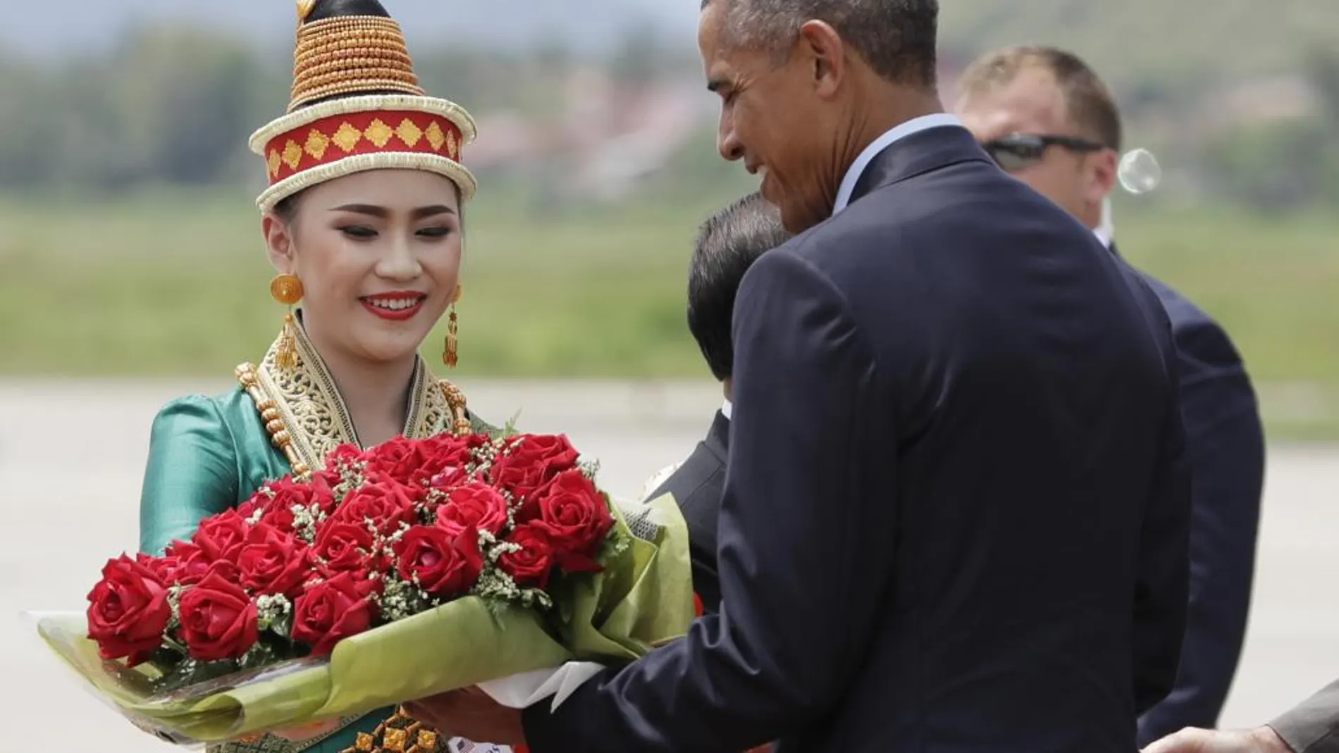 Barack Obama, a su llegada a Laos
