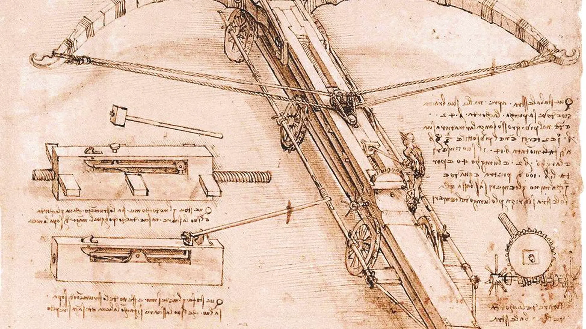 Leonardo da Vinci recogía en sus cuadernos los bocetos de sus ingenios militares