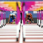 Orlando Ortega y el chipriota Trajkovic, a punto de correr las semifinales de los 110 metros vallas