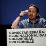 El secretario general de Podemos, Pablo Iglesias