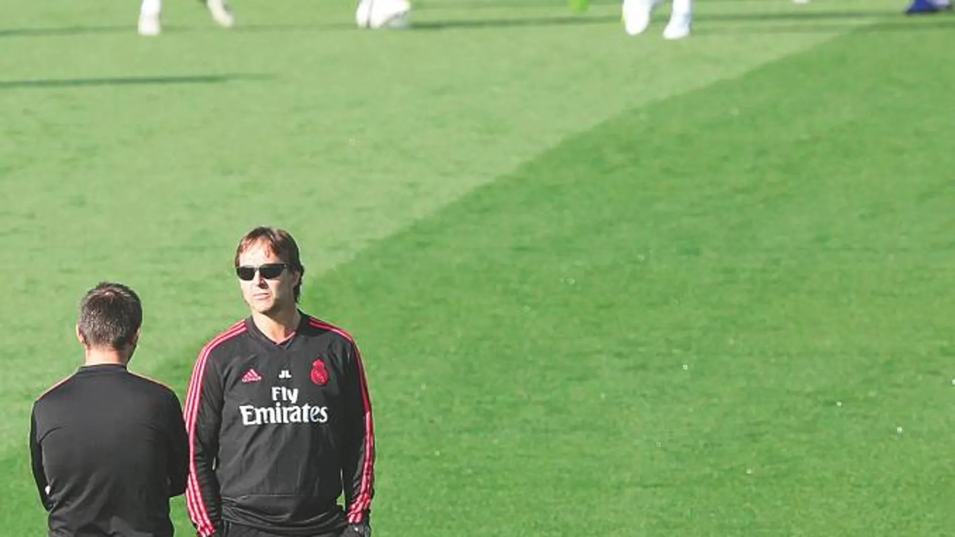 Julen Lopetegui, en el entrenamiento de ayer