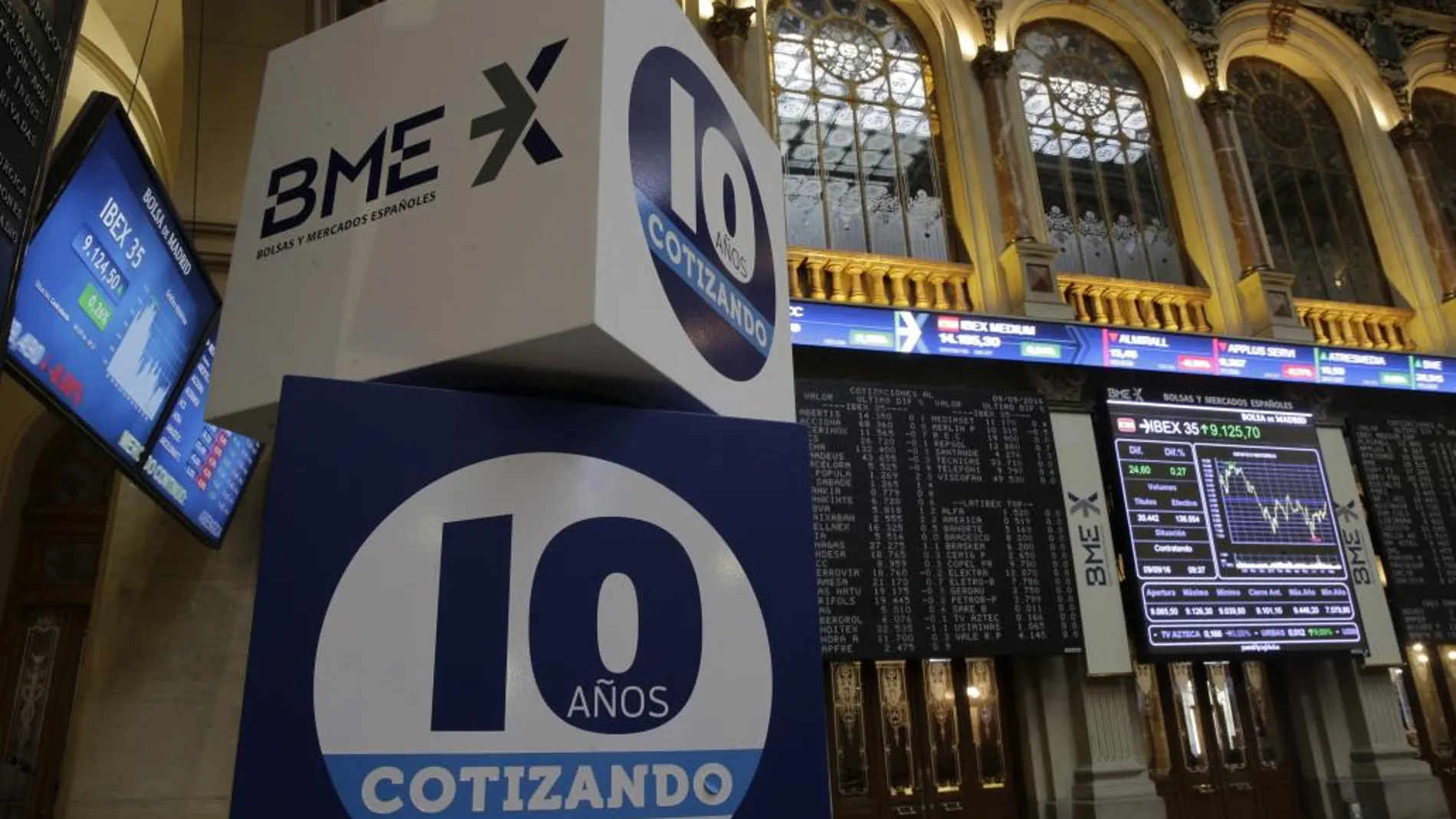 El Ibex 35 ha amanecido este lunes con una caída del 1,84%
