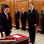 Pedro Sánchez durante su toma de posesión el pasado mes de junio/Reuters