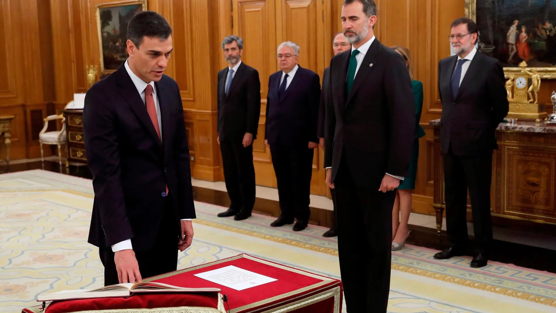 Pedro Sánchez durante su toma de posesión el pasado mes de junio/Reuters