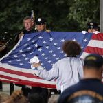 Un momento del homenaje a las víctimas del 11-S