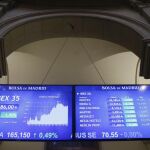 Paneles de la Bolsa de Madrid
