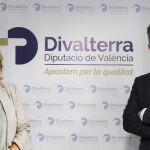 Víctor Sahuquillo y Agustina Brines en la presentación de la nueva imagen de Divalterra el pasado mes de junio