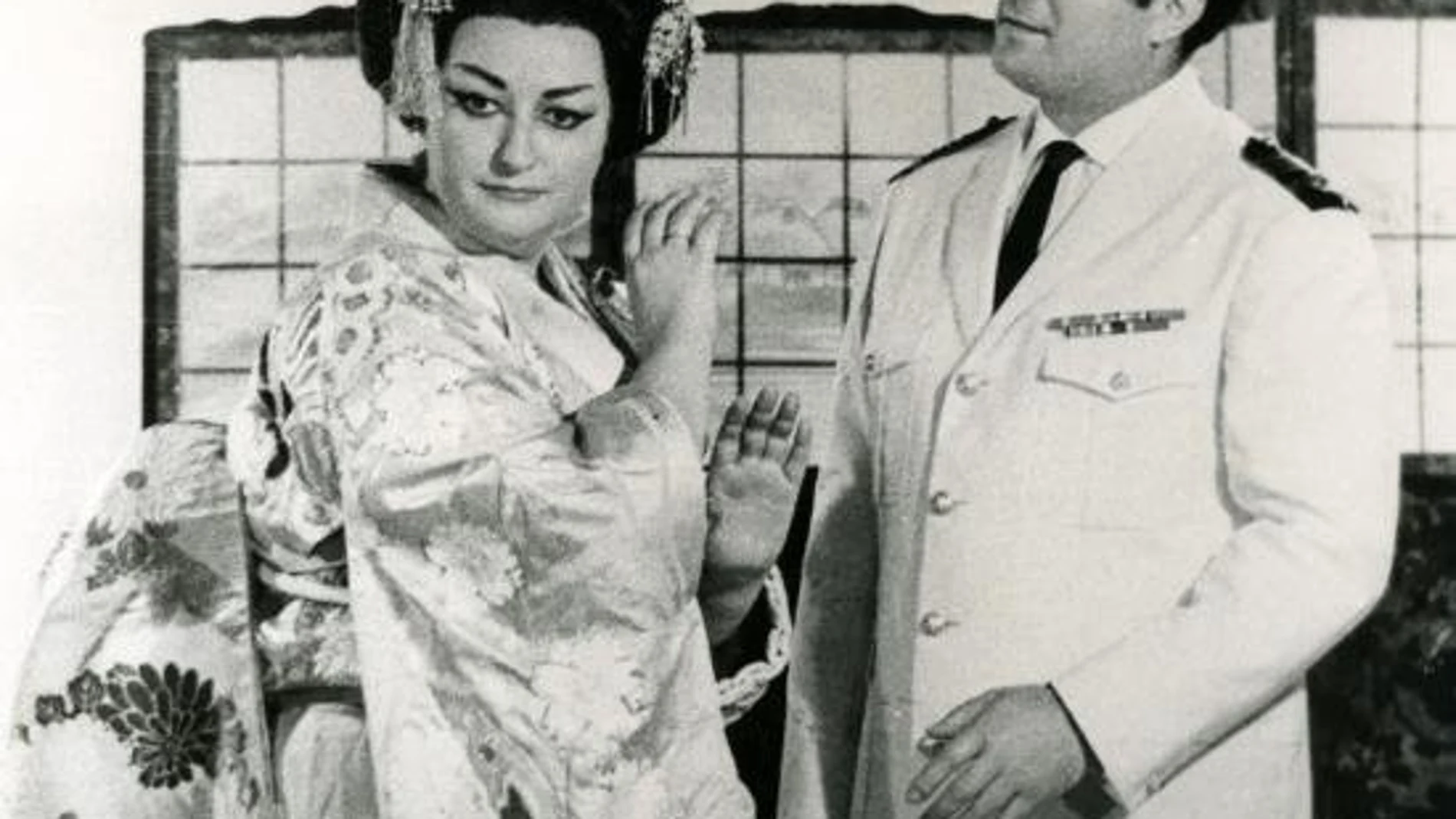 Montserrat Caballe y su marido Bernabé Martín en "Madame Buterfly"