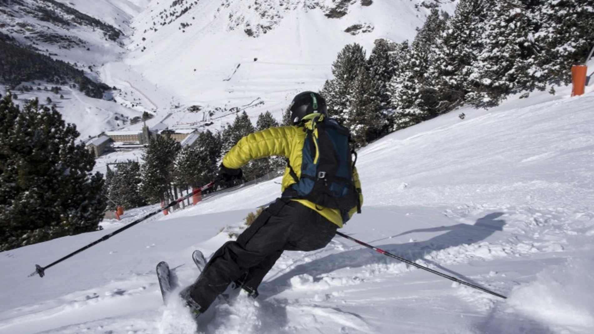 Esquiador en Vall de Núria