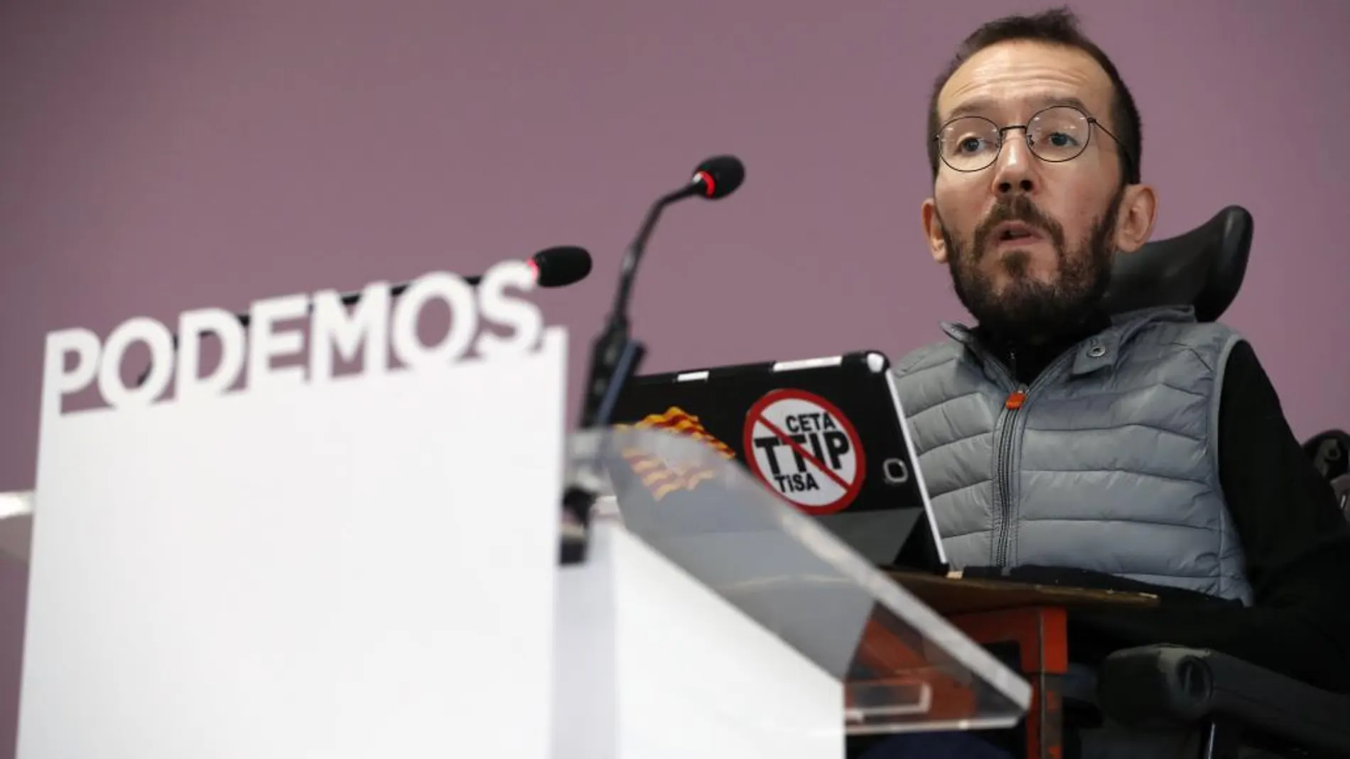 El secretario de Organización de Podemos, Pablo Echenique