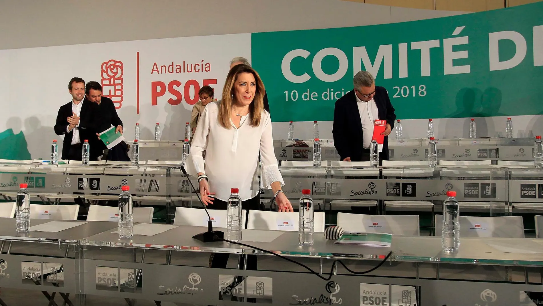Susana Díaz, durante el Comité Director que el PSOE andaluz celebró el pasado lunes en Sevilla / Foto: Manuel Olmedo