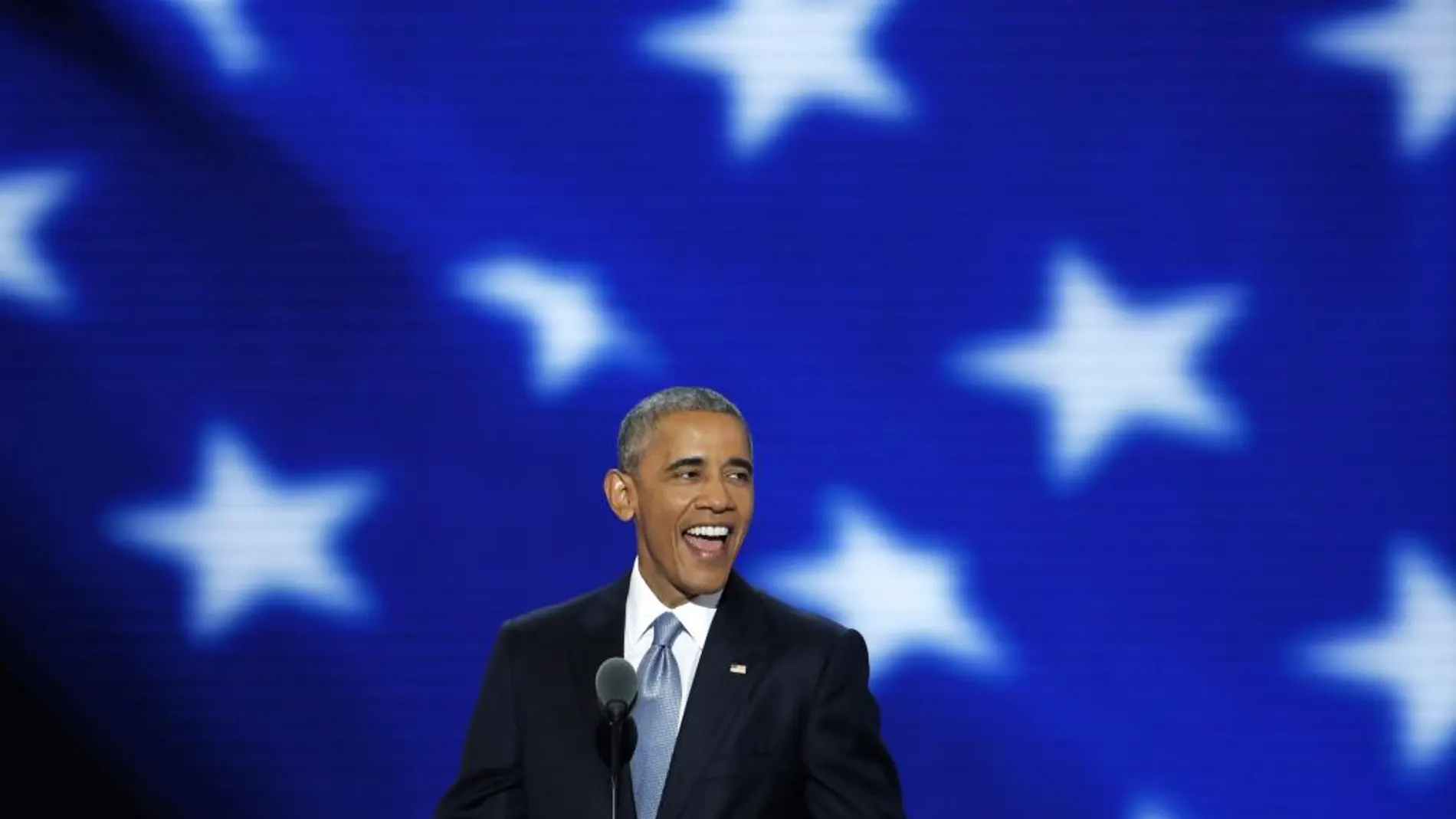 El presidente, Barack Obama, habla durante la Convención Demócrata