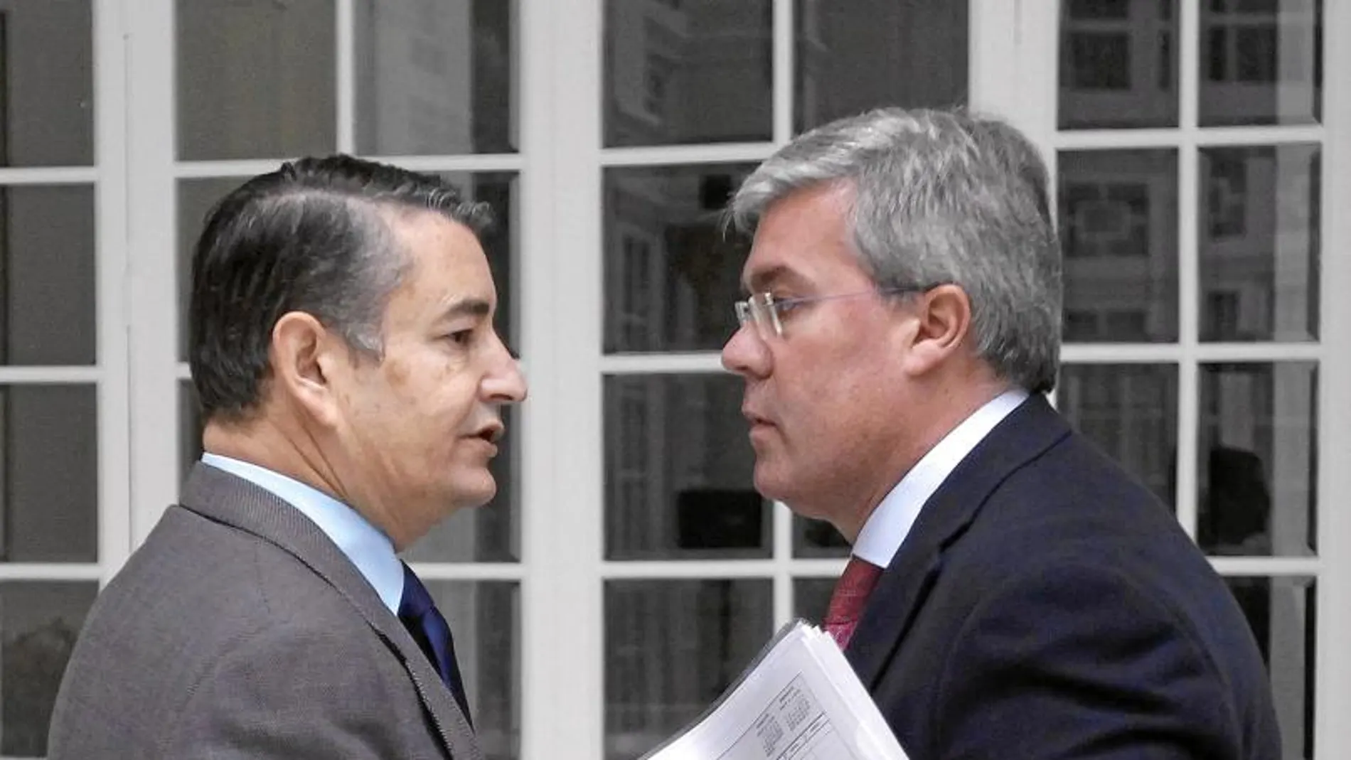 Antonio Sanz y José Enrique Fernández de Moya, ayer